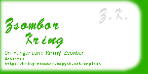 zsombor kring business card